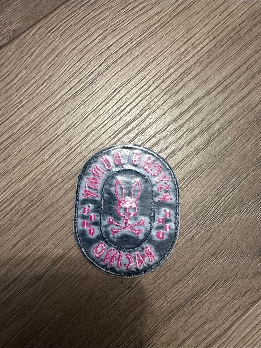 Psycho Bunny Pink & White Racing Embroidered Patch @@@@ - Picture 2 of 2